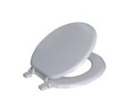 Round Molded Wood Toilet Seat White