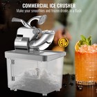 400lbs h Commercial Snow Cone Machine Ice Shaver Ice Crusher Silver Etl