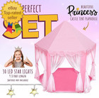 Princess Castle Play Tent For Girls Led Star Lights Indoor   Outdoor Playhouse
