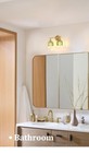 Bathroom Light Fixtures 2-light Brass Vanity Over Mirror Green Tulip Glass Shade