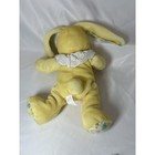 Vtg Dakin Plush Stuffed Animal Bunny Rabbit Light Yellow Floral Lace Collar