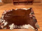 Cowhide Rug Medium Brindle Classic Large Size Approx 6  X 7   Brazil Leather