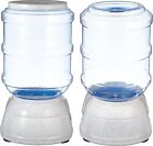 Automatic Cat Dog Auto Feeder Pet Food Water Dispenser Waterer Feeding Dish Bowl