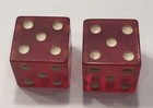 Rare 1    Cherry Red Bakelite Pair Of Dice   All 5   s   38 Grams