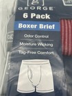 George Men s Cotton Stretch Boxer Briefs Underwear 6-pack Size 3xl  48-50 new