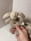 Jellycat Lot Of 2 Beige Bunny Rattle   Bunny Security Blanket