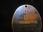Novo Engine Company Lansing Michigan Brass Motor Badge Tu-3-3 8 X 4 Antique