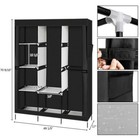 Black 71  Rack Storage Organizer Wardrobe Portable Closet Clothes With Shelf