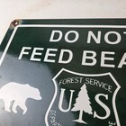 Vintage Entrance Sign - Forest Service Do Not Feed Bears Gas Pump Porcelain Sign