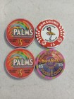  5 Casino Chip Daisy  Sheryl  Nicole    Betty    Lot Of 4  