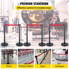 Crowd Control Stanchion Stanchion Set 6 Pieces With 6 6 Ft 2 M Red Belt