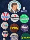 Lot Of 21 Vintage Political Pinbacks Pins Chicago   Illinois Campaign Buttons