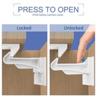 10 Pack Child Cabinet Locks Baby Proofing Safety Locks For Cabinets  Drawers   
