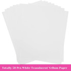 Vellum Paper   50 Sheets Vellum Transparent Paper 8 5 X 11 Inches Translucent Cl