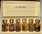 Vintage Le Galion Pure Perfume 6 Bottle Set Sortilege Lily Gardenia 1 5   
