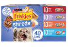 2pk Purina Friskies Wet Cat Food Variety Pack  Shreds  40 Pack 5 5 Oz Cans