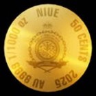 2025 Niue Bonnie And Clyde 1 1000 Oz  9999 Gold Coin In Card