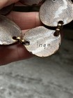 Vintage Mid-century Inga Carlson Signed Enamel On Copper Link Bracelet