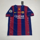 14 15 Barcelona Home Retro Jersey Messi  10 Short Sleeve Vintage Final Iconic