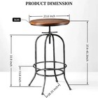 Rustic Bar Table Vintage Bistro Table Industrial Pub Table For Kitchen Coffee   