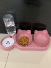 Cat Food Bowl Automatic Water Dispenser Cat Pet Feeder 3 In 1 Pet Feeder Cat Dog