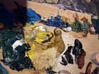 Vintage Oil Paint Artist Wood Painters Palette