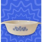 Vtg Anchor Hocking Fire King  433 Blue Cornflower 1 5 Qt Oval Casserole With Lid