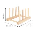 3pcs Wooden Dish Rack Plate Rack Stand Pot Lid Holder  Kitchen Cabinet Organi   