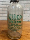 Vintage Silco Seltzer Siurian Waukesha Wisconsin Glass Seltzer Bottle