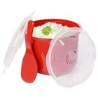 Microwave Rice Cooker Steamer 2 6l Maker Lid Spoon Bpa Free Dishwasher Safe