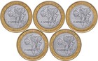 Central African Republic  Coins Set  1  5 Coins  Aunc-unc  2007