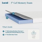 Lucid 5 Inch Memory Foam Mattress     Low Profile - Firm Feel - Infused With Bambo