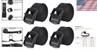 Heavy Duty Nylon Tie Down Strap Lashing Straps Cam Buckle Cargo Ties 4 Pack