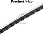 5 5 Yards Genuine Leather Cord 4mm Genuine Braided Boho Leather Cord Strip Braid