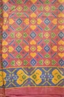 Fnc Vintage Pink Sambalpuri Ikat Sarees Handwoven Art Silk Sari Fabric Antique