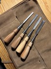 Lie-nielsen Bevel Edge Chisels With Ln Canvas Tool Roll