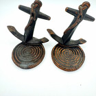 Vintage Cast Iron Nautical Anchor Rope Bookends Heavy Maritime Ship Decor 5  Set