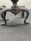 Bennett Fireplace Andirons Cast Iron Brass Urn Toppers Fire Dogs