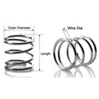  10pcs Wire Dia 0 8mm   1 0mm 304 Stainless Steel Compression Spring Od 5mm-16mm