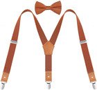 Men s Boy s Suspenders And Bow Tie Set Elastic Y Back With Metal Clips
