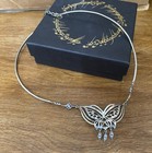 Noble Collection Arwen Butterfly Necklace Choker Sterling Silver  1 5  Pendant