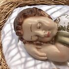 Infant Child Jesus Sleeping  12 Inch Plaster Vintage Statue Figurine Nativity Pc
