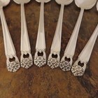 Is Eternally Yours Set Of 6 Soup Spoons 1847 Rogers Silverplate Flatware Lot J