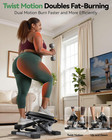 Mini Stepper Compact Size 18  Stable Home Exercise Machine With Bands