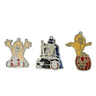 Vintage Halloween Window Suncatchers Ghost Witch Pumpkin Cauldron Set Of 3