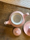 Pottery Barn Ceramic  Rose Pink Teapot  Cup And Saucer