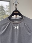 Under Armour Heatgear Compression Long Sleeve Gray Activewear Top Men   s Size M