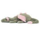 Malachy Dragon Plush Toy By Jelly Cat Green Pink Dragon Stuffed Toy New With Tag