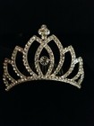 Rhinestone Tiara Crown Princess Pearl Women Girl Bridal Birthday Wedding Comb