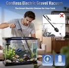 Electric Aquarium Vacuum Gravel Cleaner Rechargeable Fish Tank Water Changer